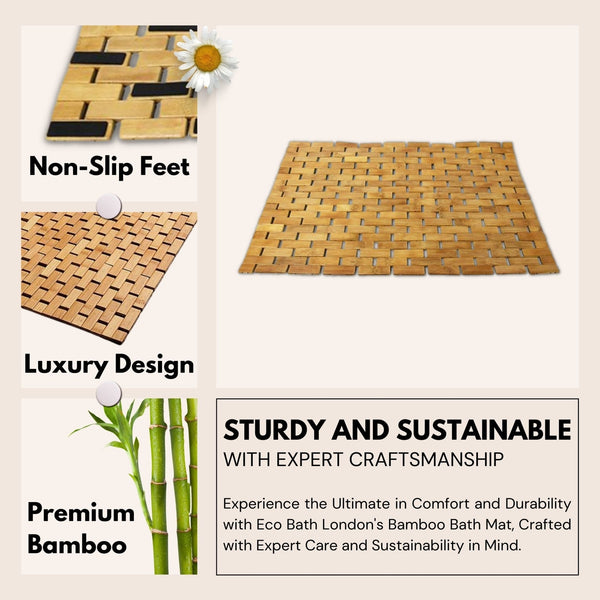 Eco Bath Bamboo Bath Mat - Eco Bath London
