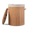 Eco Bath Bamboo Laundry Basket with Lid and Removable Lining - Eco Bath London