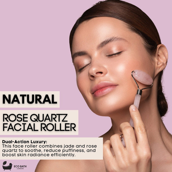 Eco Bath Jade Face Roller - Rose Quartz - Eco Bath London