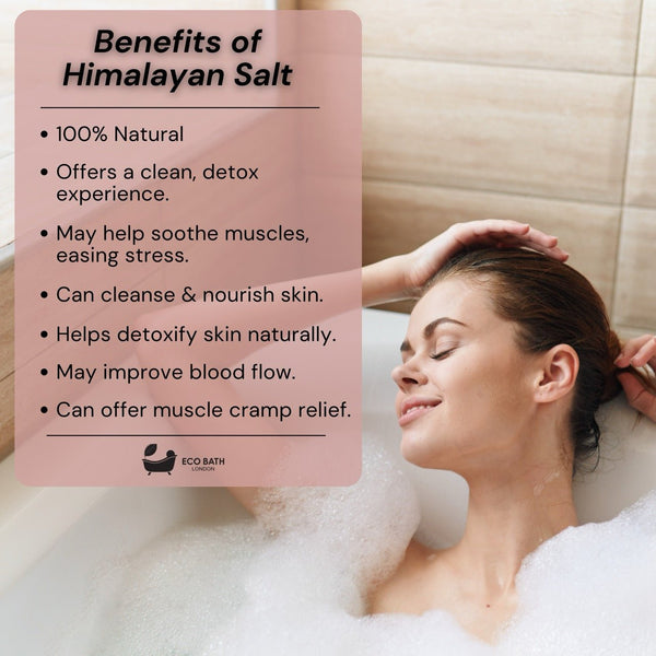Eco Bath London Lavender Himalayan Bath Salt 10.5 oz (300 g) - Pink Himalayan Bath Salt Infused with Lavender for Ultimate Relaxation and Skin Hydration & Softening