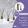 Eco Bath London Lavender Reed Diffuser - Room Fragrance Diffuser with Natural Essential Lavender Oil - Herbal Scent of Lavender - 100ml (3.38 fl.oz) - Eco Bath London