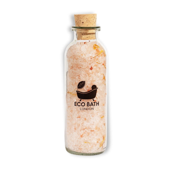 Eco Bath London Lemongrass Himalayan Bath Salt 10.5 oz (300 g) - Premium Himalayan Salt Infused with Lemongrass & Calendula for Uplifting and Refreshing
