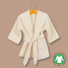 Organic Cotton Baby Robe-Hooded Baby Bathrobe, GOTS Certified 100% Organic Cotton,Ultra Soft, Undyed and Unbleached, Hypoallergenic - Available in Sizes 0-2 Years and 3-5 Years