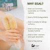 Eco Bath Natural Sisal Round Brush Japanese Style - Eco Bath London