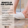 Eco Bath Natural Towelling Slippers - Naturally Hypoallergenic - Eco Bath London