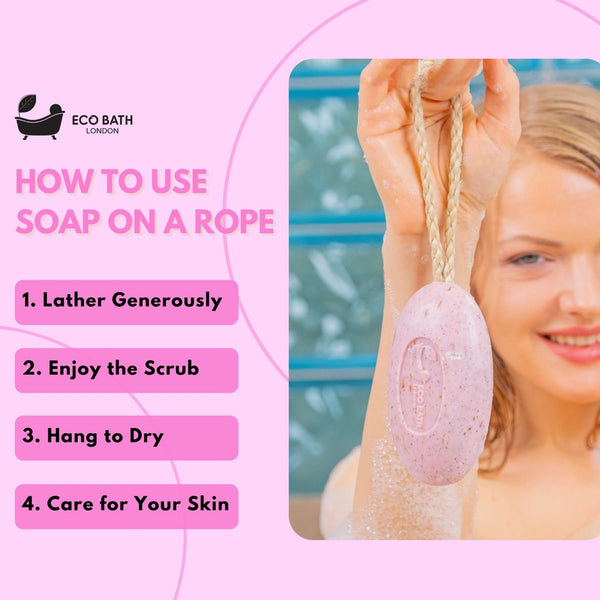 Eco Bath Rose Soap On a Rope - Eco Bath London