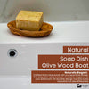 Eco Bath London Olive Wood Boat Shape Soap Dish