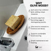Eco Bath London Olive Wood Boat Shape Soap Dish