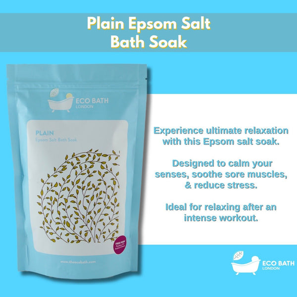 Plain Epsom Salt Bath Soak - Pouch | 500g & 1000g - Eco Bath London