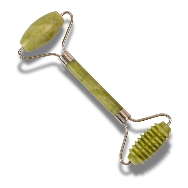Jade Face Roller - Natural Stone Facial Massager - side view