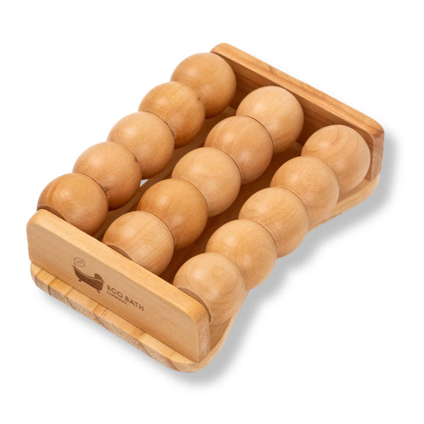 Natural Wooden Foot Roller - front view