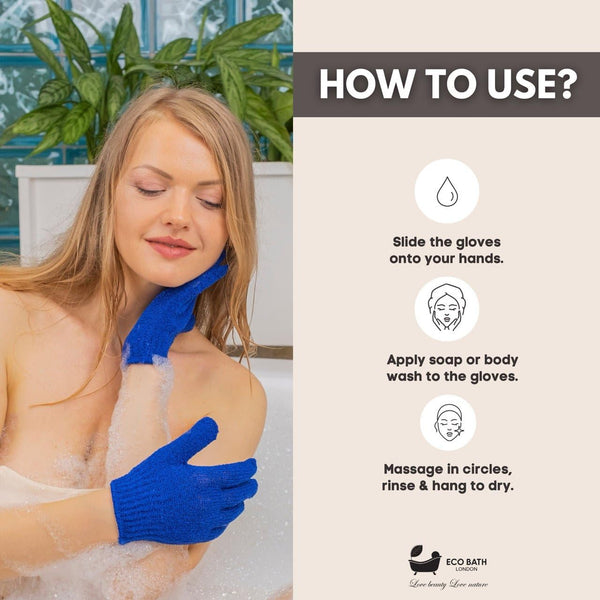 Exfoliating Body Gloves - close-up