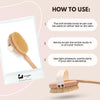 Natural Body Brush - Dry Brushing & Shower Exfoliation - in use