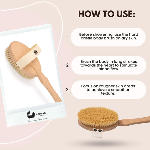 Natural Body Brush - Dry Brushing & Shower Exfoliation - view 12