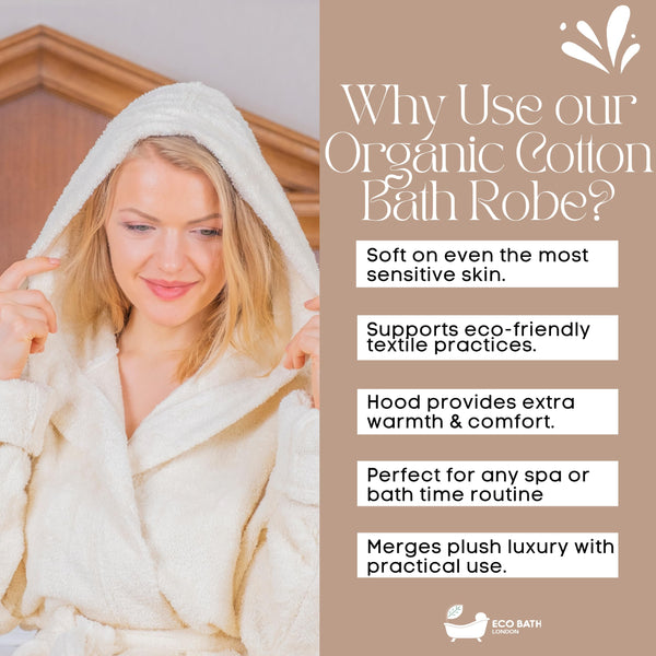 Organic Cotton Bath Robe - side view