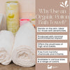 Organic Cotton Hand Towel - 20 x 39 in - side view