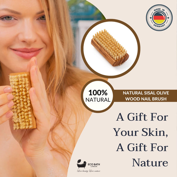 Natural Sisal Nail Brush - Premium Wood Handle - view 14