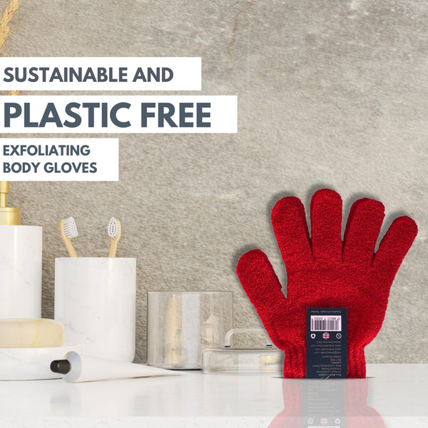 Exfoliating Body Gloves - back view