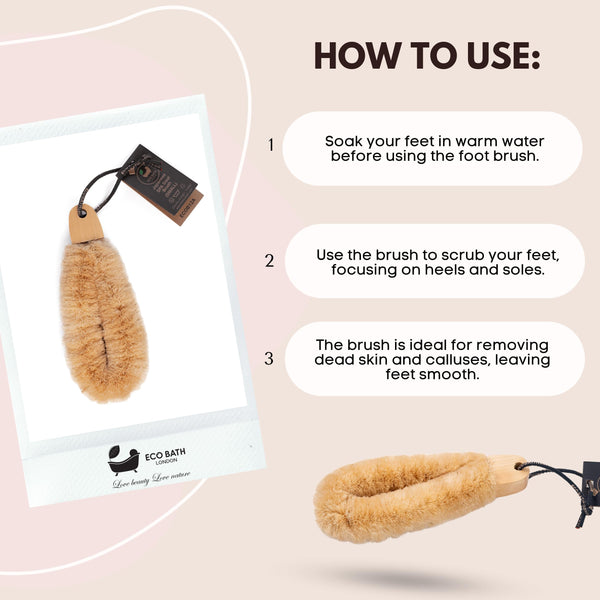 Natural Sisal Japanese Spa Brush - Exfoliating Body Brush - in use