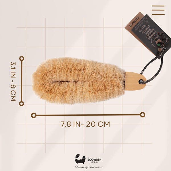 Natural Sisal Japanese Spa Brush - Exfoliating Body Brush - packaging