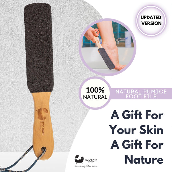 Natural Pumice Foot File - Callus Remover & Exfoliator - back view