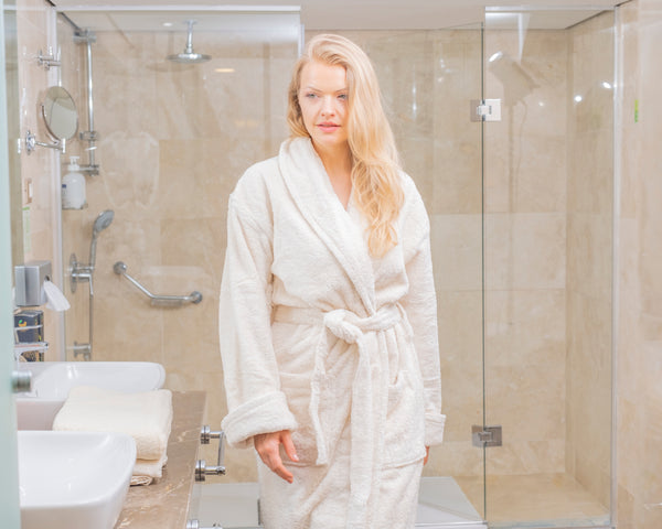 Organic Cotton Bath Robe - size comparison