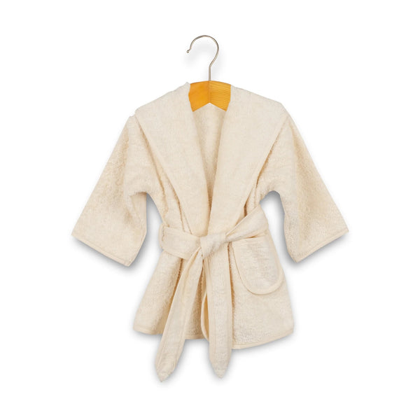 Organic Cotton Kids Robe - Hooded Bathrobe - back view