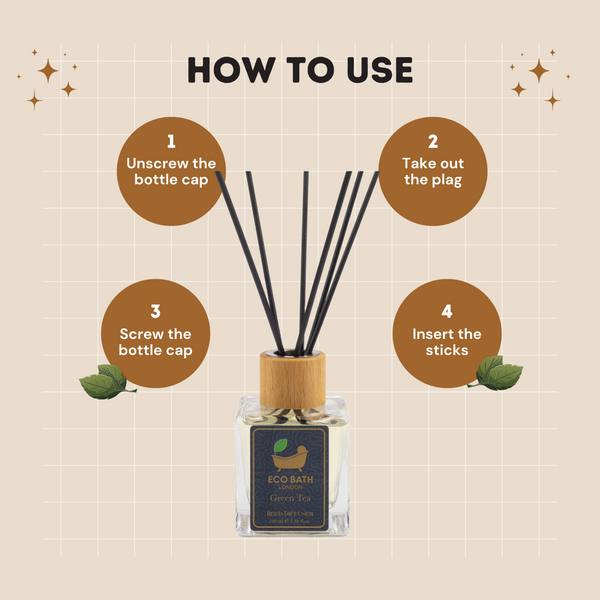Natural Reed Diffuser 100ml - Long-Lasting Room Fragrance - texture