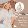 Eco Bath London Hooded Organic Cotton Bath Robe - 100% Certified Organic Cotton - Eco Bath London