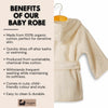 Eco Bath London Organic Cotton Kids Robe (10 - 12 Years) - Hooded, 100% Certified Organic Cotton - Eco Bath London