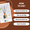 Eco Bath London Vanilla & Cinnamon Reed Diffuser - Herbal Scent of Cinnamon Room Diffuser - 100ml (3.38 fl.oz) - Eco Bath London