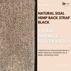 Eco Bath Natural Sisal Hemp Back Strap Black - Eco Bath London