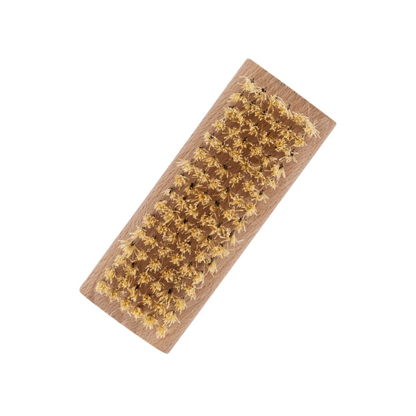 Natural Sisal Nail Brush - Premium Wood Handle - side view