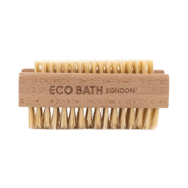 Natural Sisal Nail Brush - Premium Wood Handle - back view